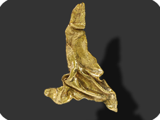 scultura gioiello in bronzo pulimentato